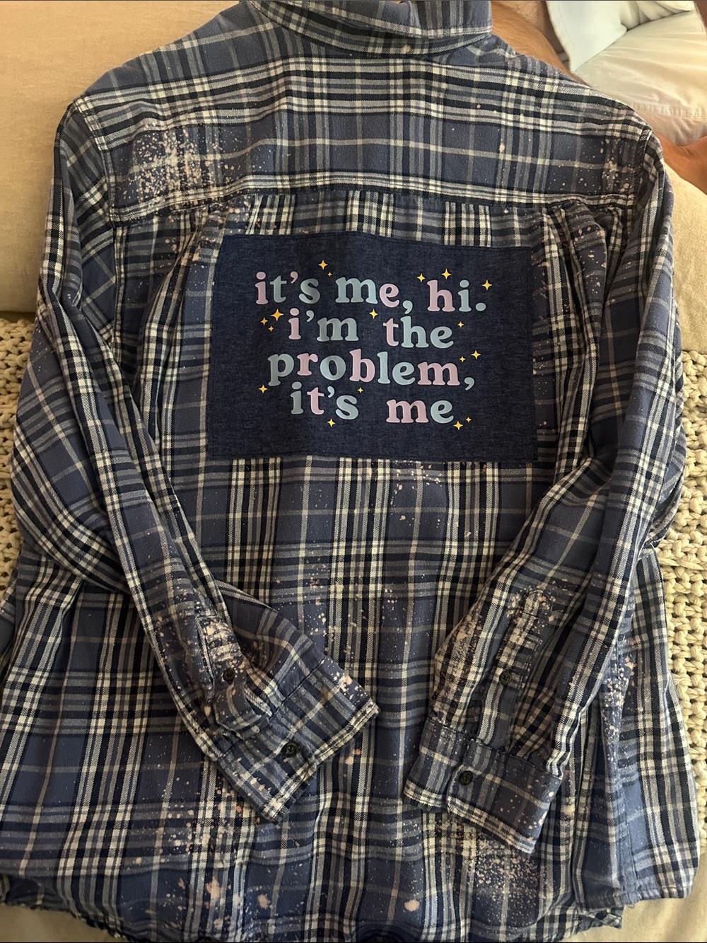 Vintage Graphic Flannel Shirt - Taylor Swift Lyrics